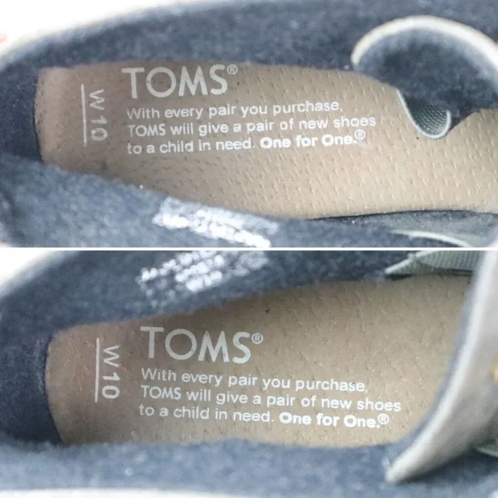 Toms Women's Size 10 Wedge Ankle Booties Chukka Metallic Mocha Tan